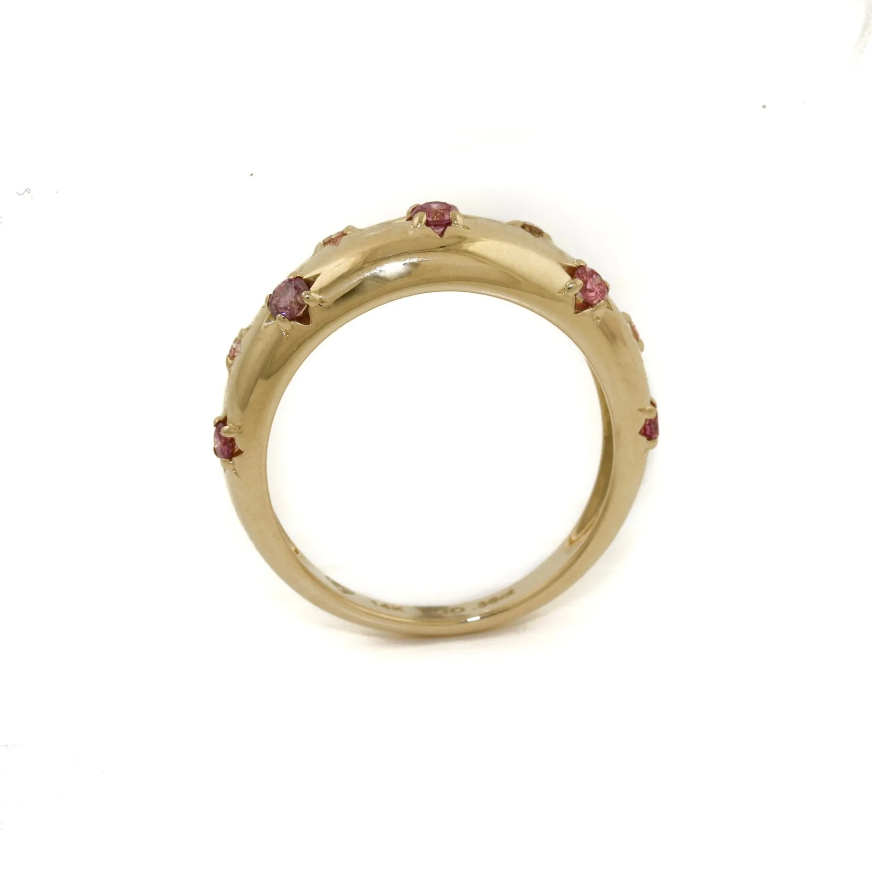 14k Gold x Peach Lab Diamond Star Bombe Band