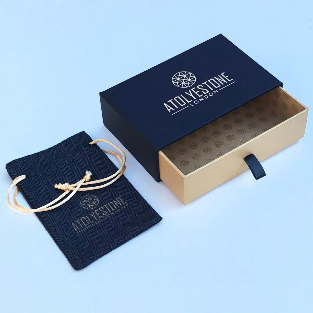 Anchor Leather Bracelet - Silver