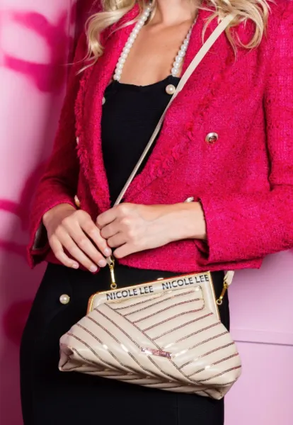 ANGLE SEQUIN CLUTCH
