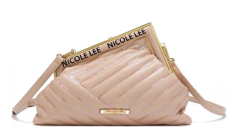ANGLE SEQUIN CLUTCH