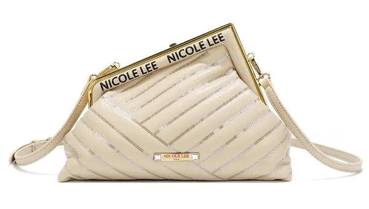 ANGLE SEQUIN CLUTCH