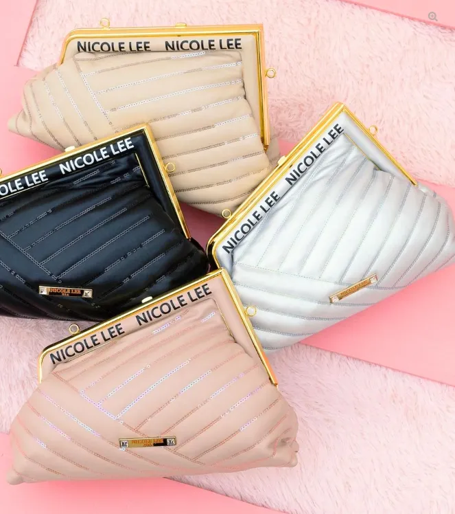 ANGLE SEQUIN CLUTCH