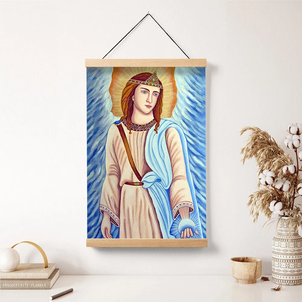 Archangel Gabriel Hanging Canvas Wall Art - Catholic Hanging Canvas Wall Art - Religious Gift - Christian Wall Art Decor