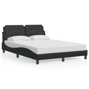 Bed Frame with Headboard Black 120x200 cm Faux Leather