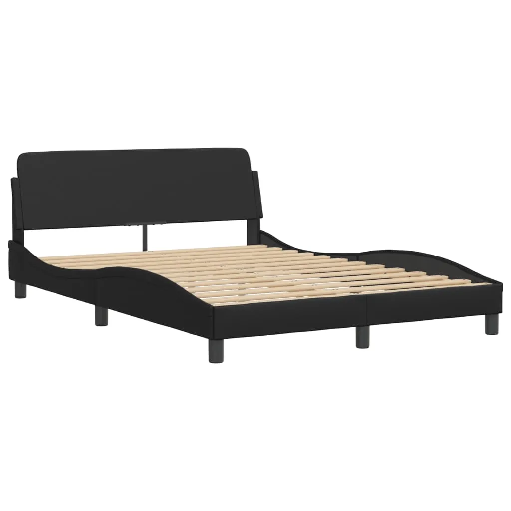 Bed Frame with Headboard Black 120x200 cm Faux Leather