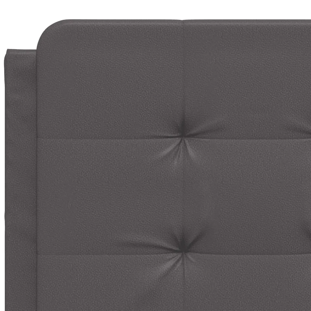 Bed Frame with Headboard Grey 120x200 cm Faux Leather