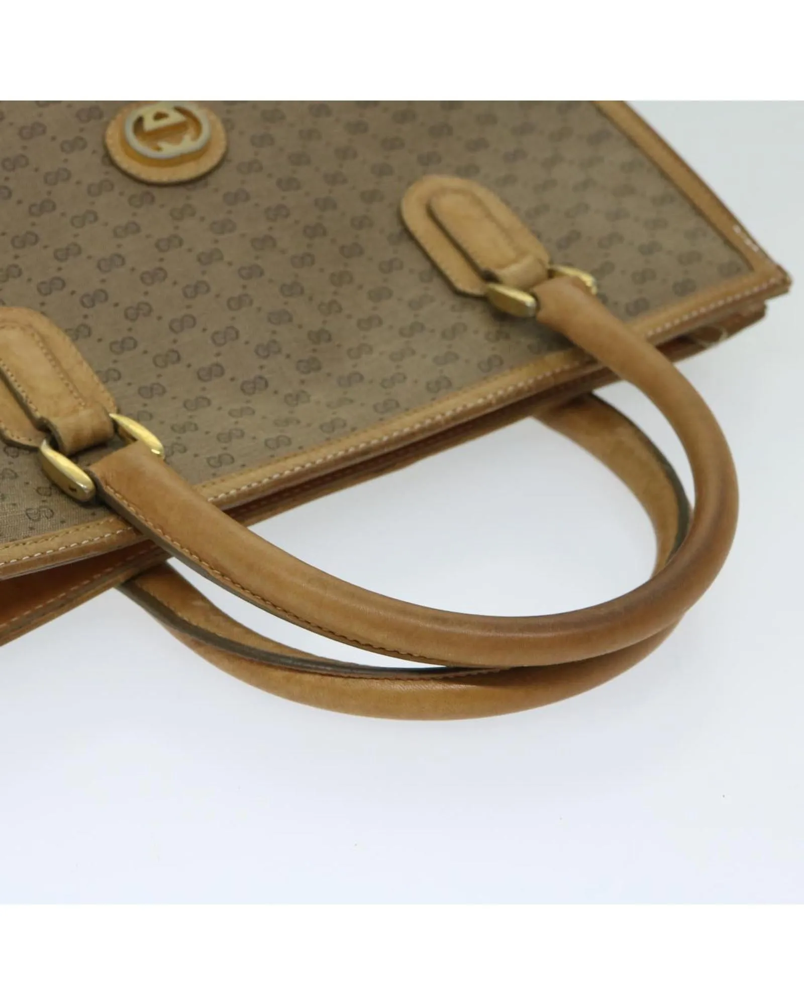 Beige Micro GG Supreme Hand Bag with Web Detail by Italian Designer