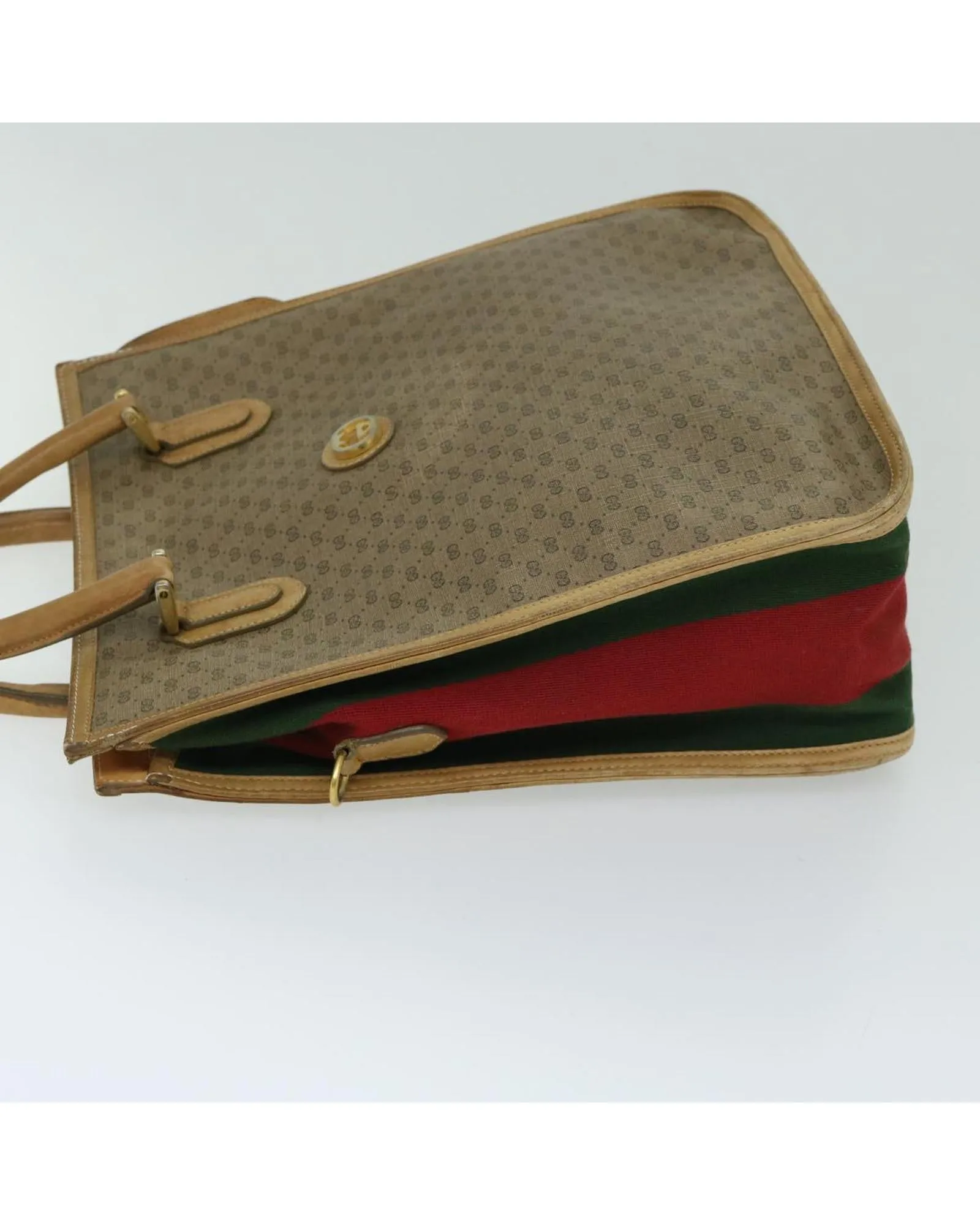 Beige Micro GG Supreme Hand Bag with Web Detail by Italian Designer