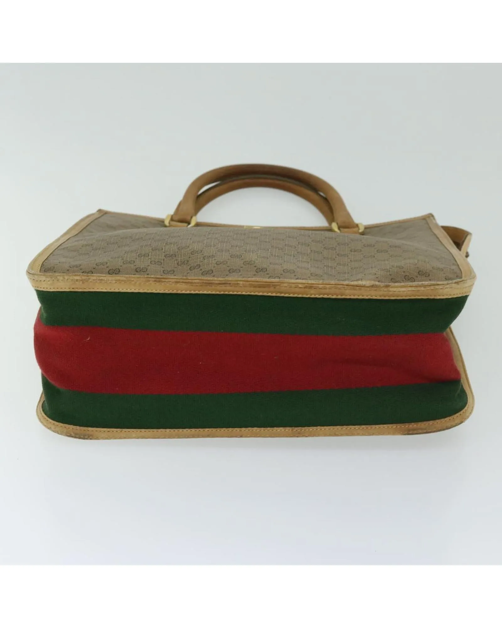 Beige Micro GG Supreme Hand Bag with Web Detail by Italian Designer