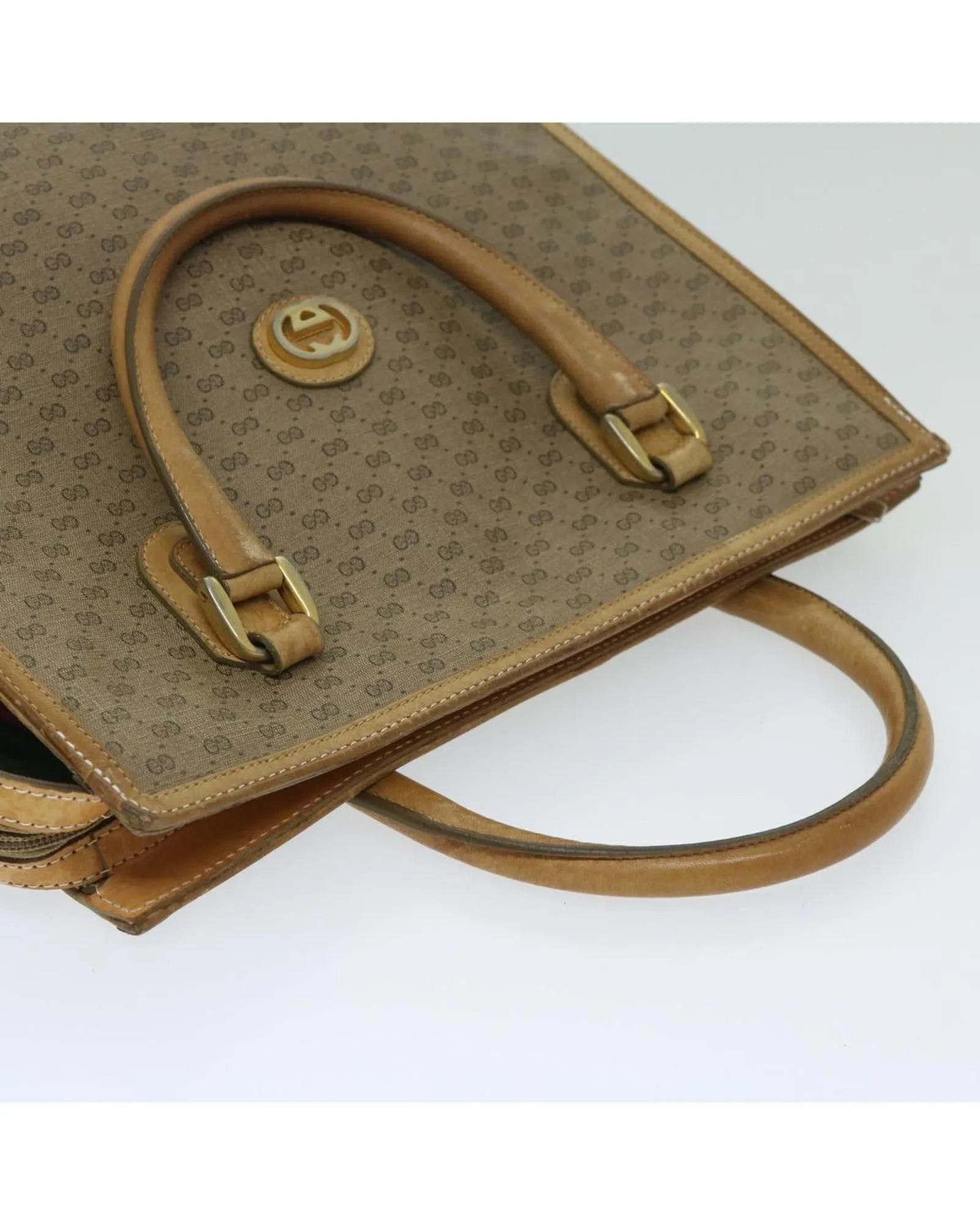Beige Micro GG Supreme Hand Bag with Web Detail by Italian Designer