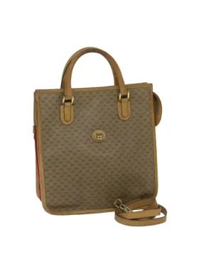Beige Micro GG Supreme Hand Bag with Web Detail by Italian Designer