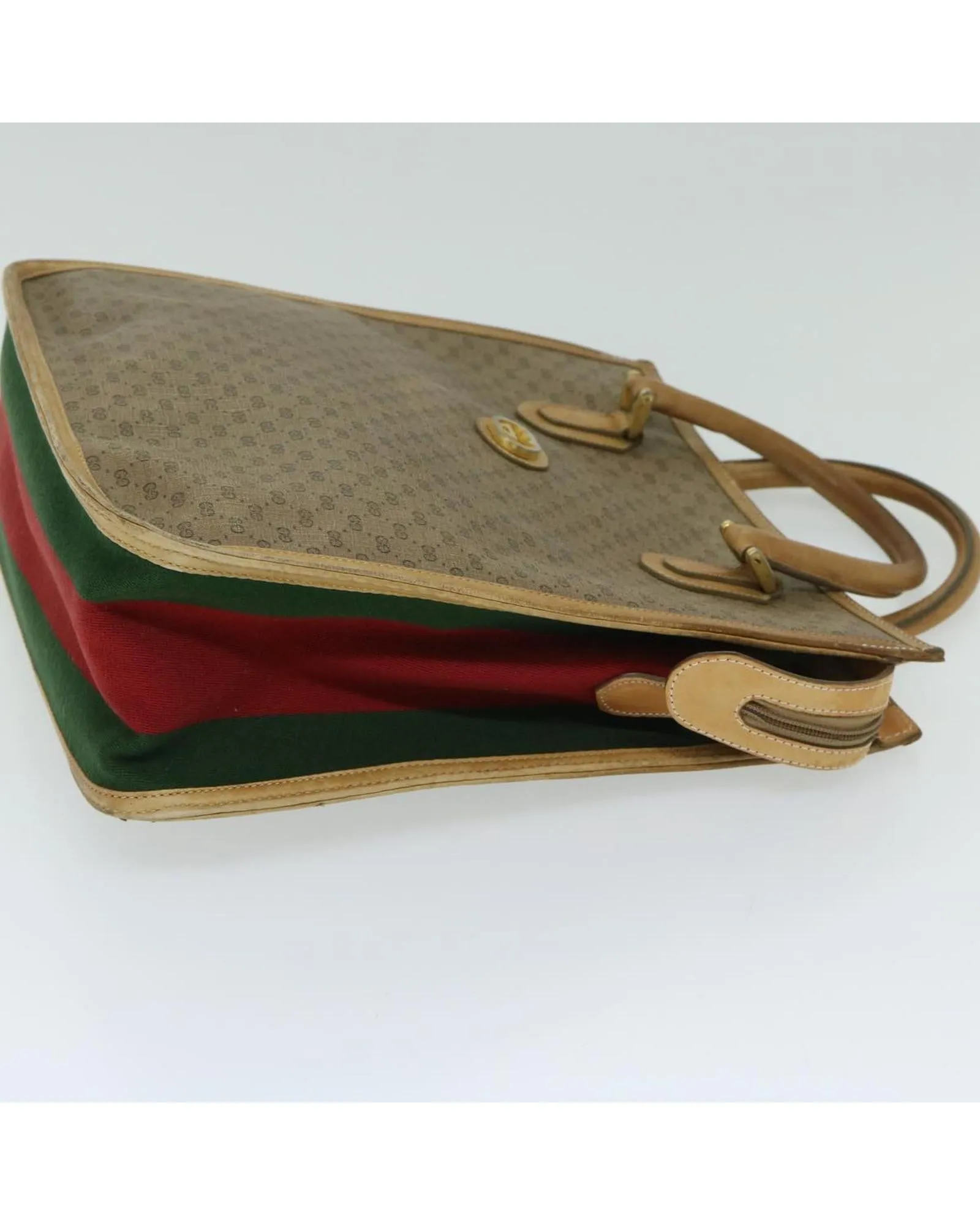 Beige Micro GG Supreme Hand Bag with Web Detail by Italian Designer