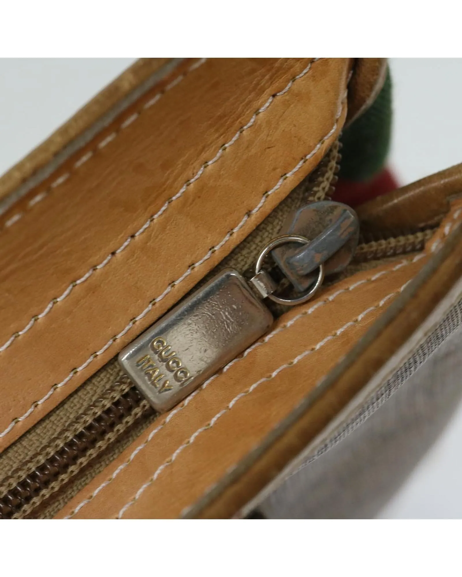 Beige Micro GG Supreme Hand Bag with Web Detail by Italian Designer