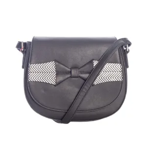 Black and White Bow Crossbody