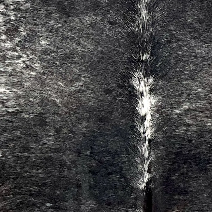 Black and White Speckled Brazilian Cowhide - 6'6" x 5'11" (BRSP2829)