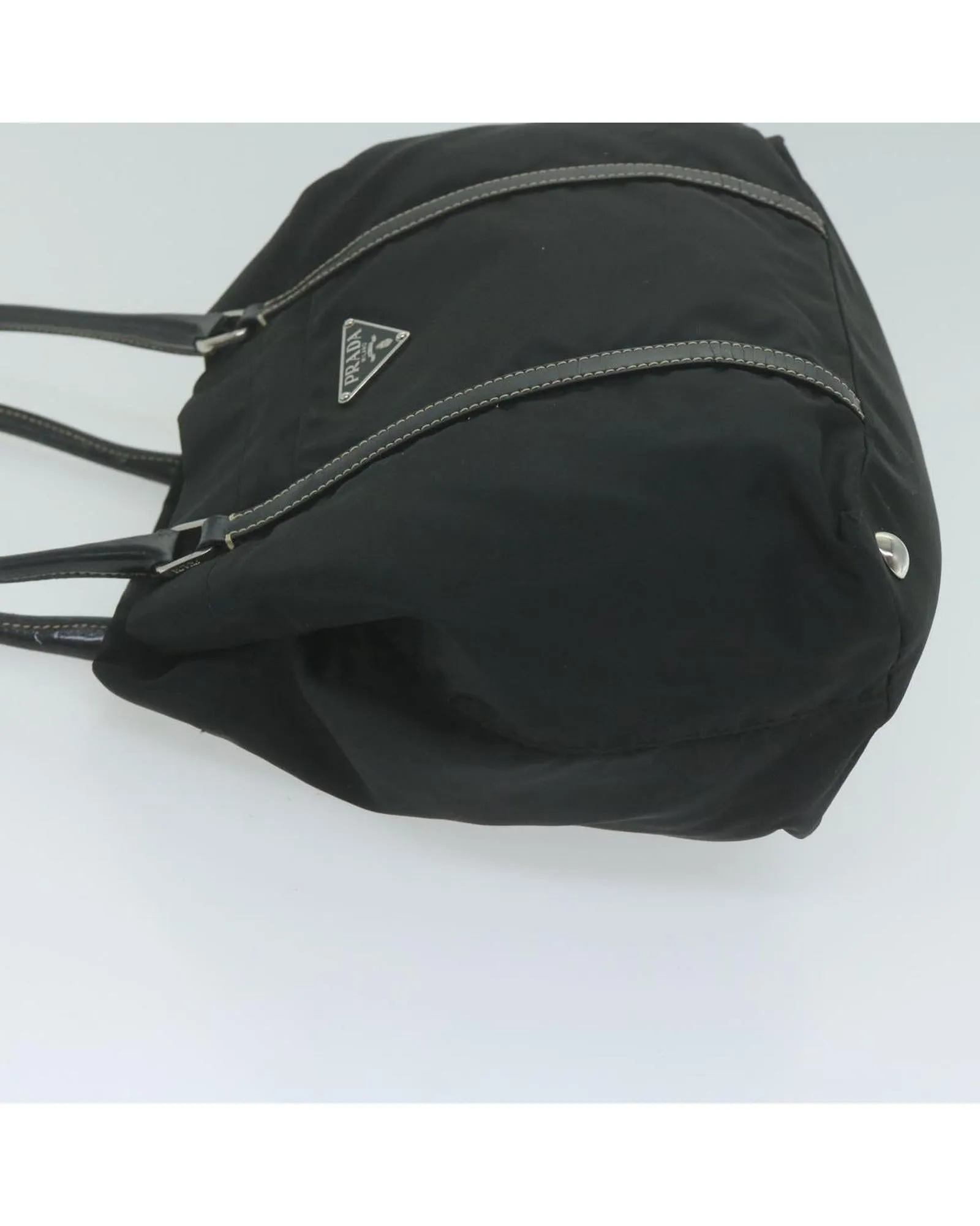 Black Nylon Hand Bag with Accessory - Italian Made