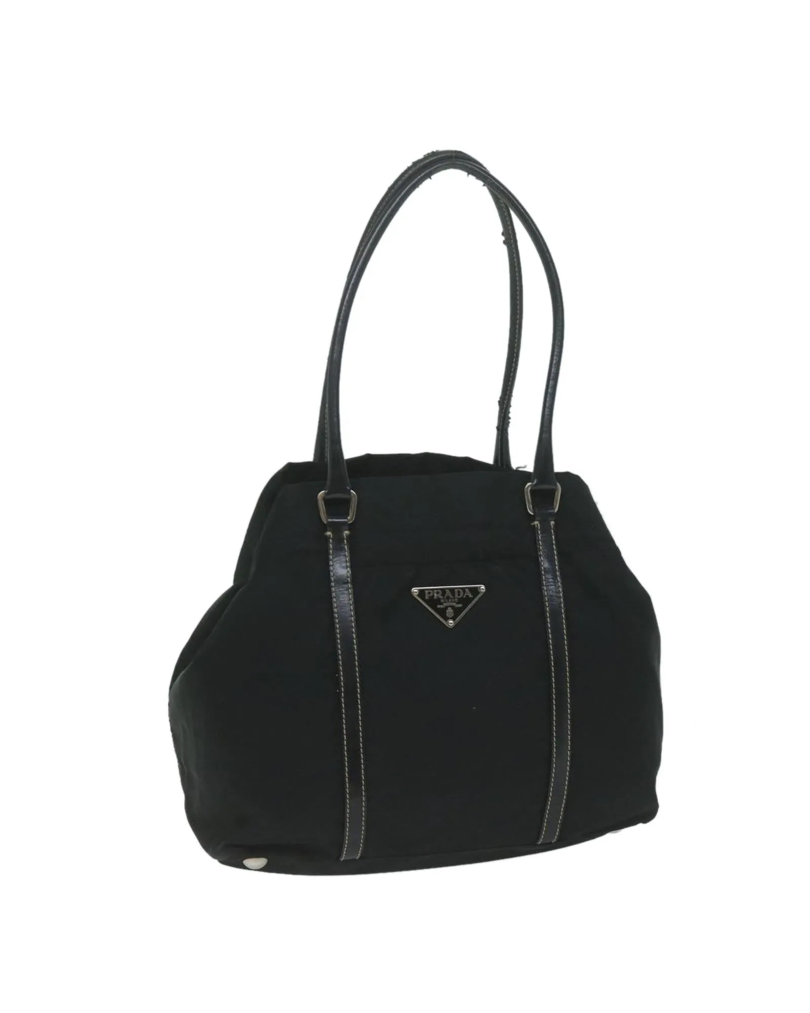 Black Nylon Hand Bag with Accessory - Italian Made