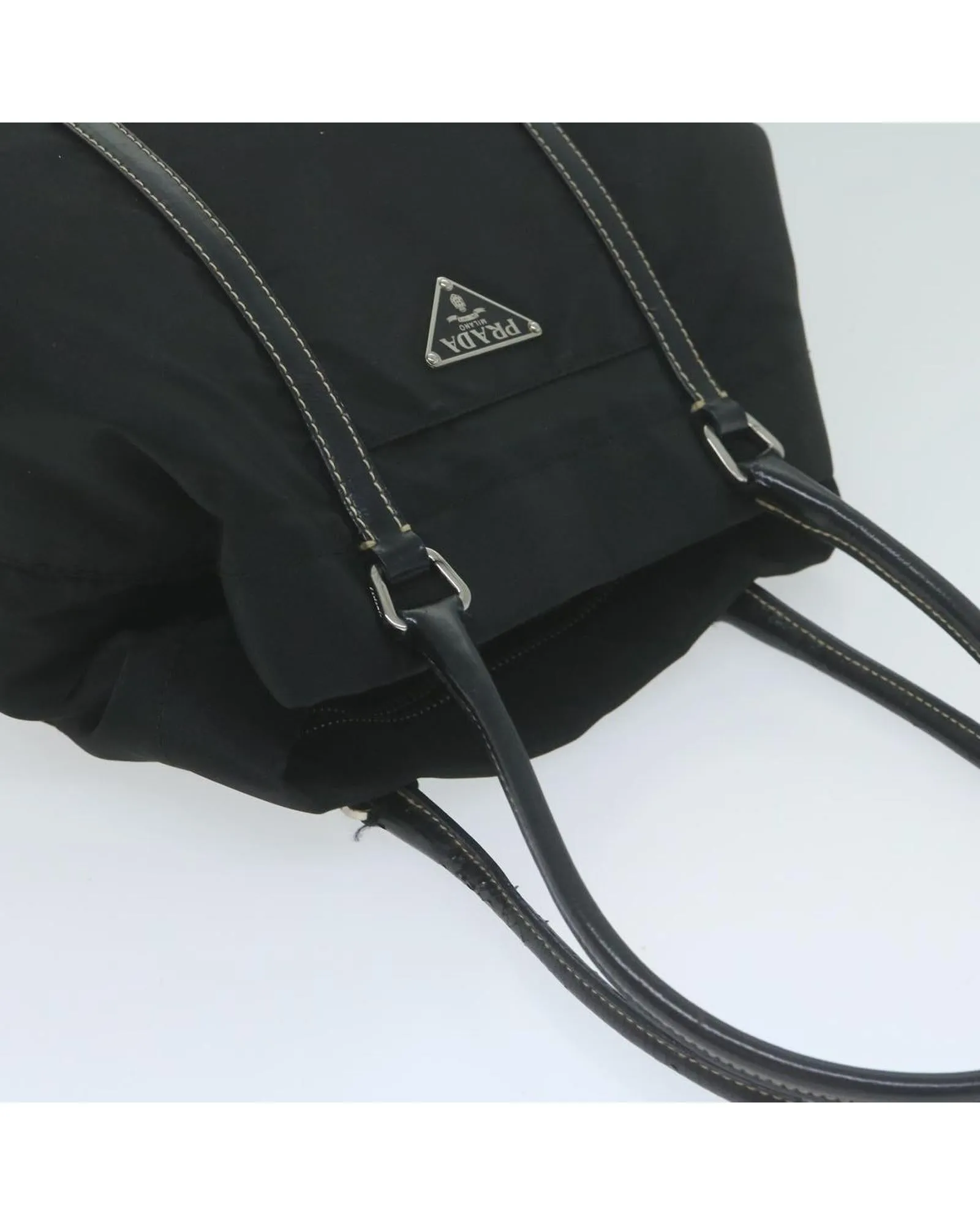 Black Nylon Hand Bag with Accessory - Italian Made