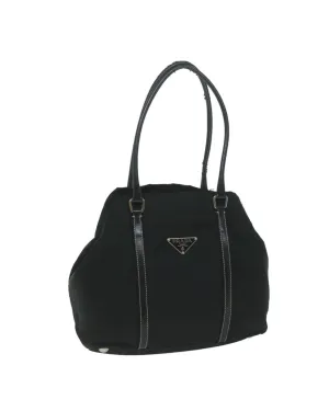 Black Nylon Hand Bag with Accessory - Italian Made