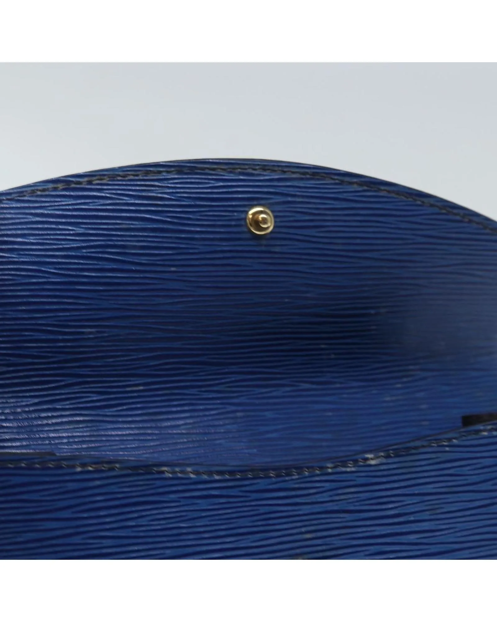 Blue Epi Leather Clutch Bag - W23cm x H15cm x D3.5cm