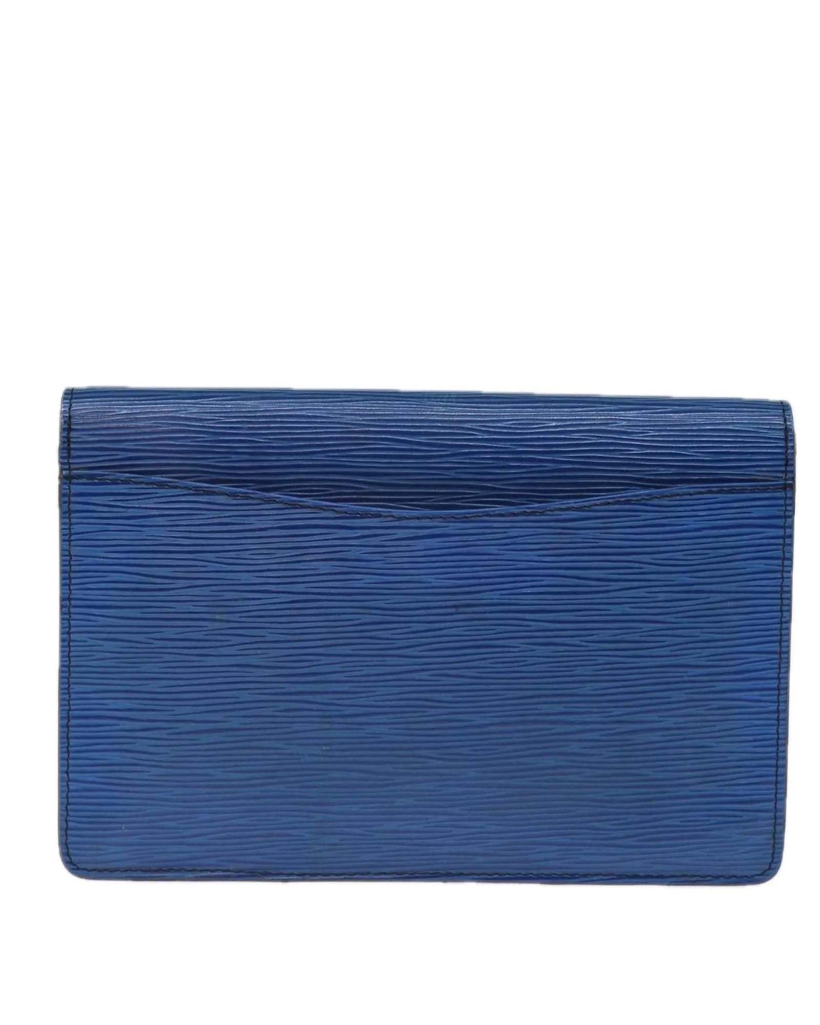 Blue Epi Leather Clutch Bag - W23cm x H15cm x D3.5cm