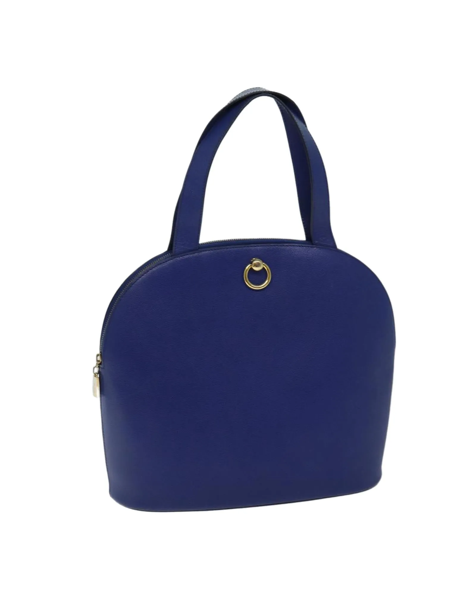 Blue Leather Hand Bag