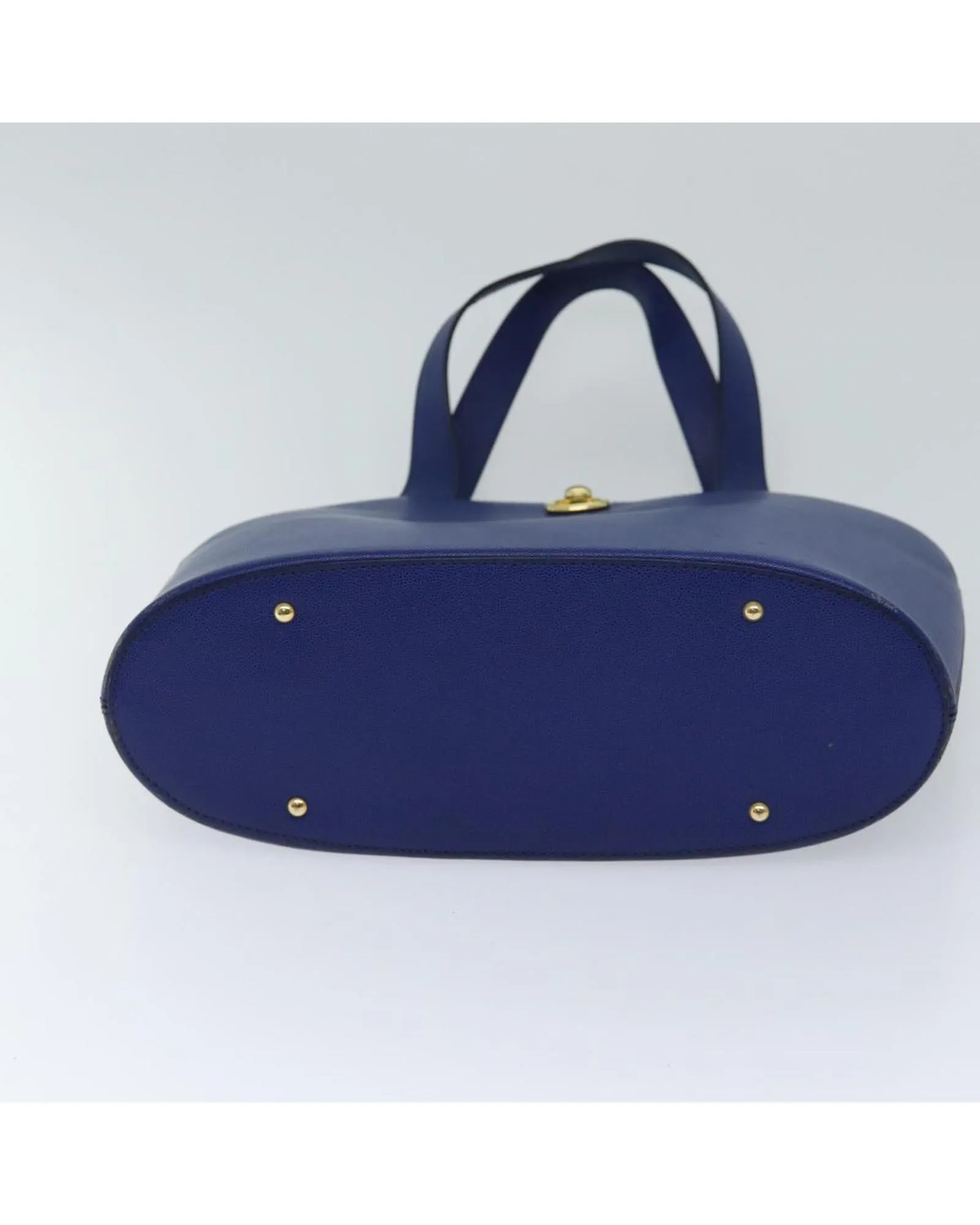 Blue Leather Hand Bag