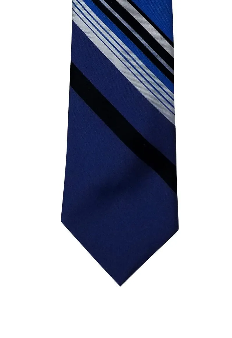 Blue with Multi-Stripe Bottom Traditional Tie