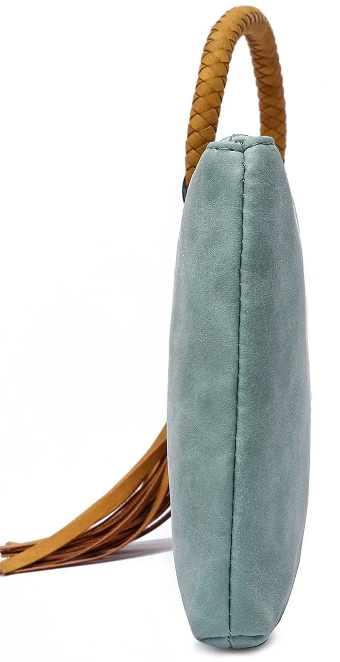 BP204 Fashion Cuff Handle Tassel Wristlet Clutch