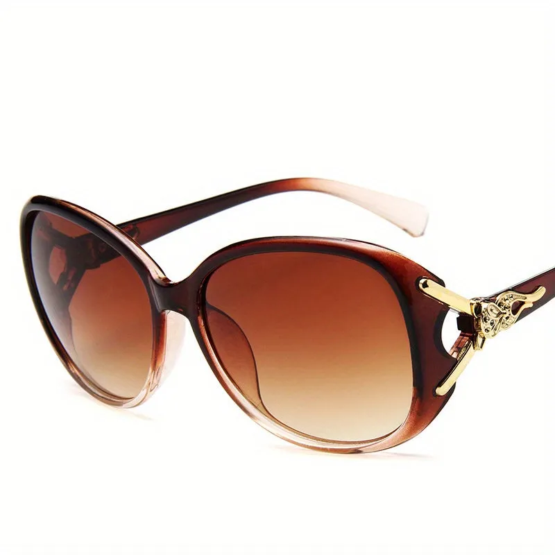 Chic Gradient Lens Round Sunglasses Womens Stylish Outdoor Eyewear