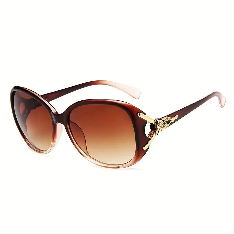 Chic Gradient Lens Round Sunglasses Womens Stylish Outdoor Eyewear