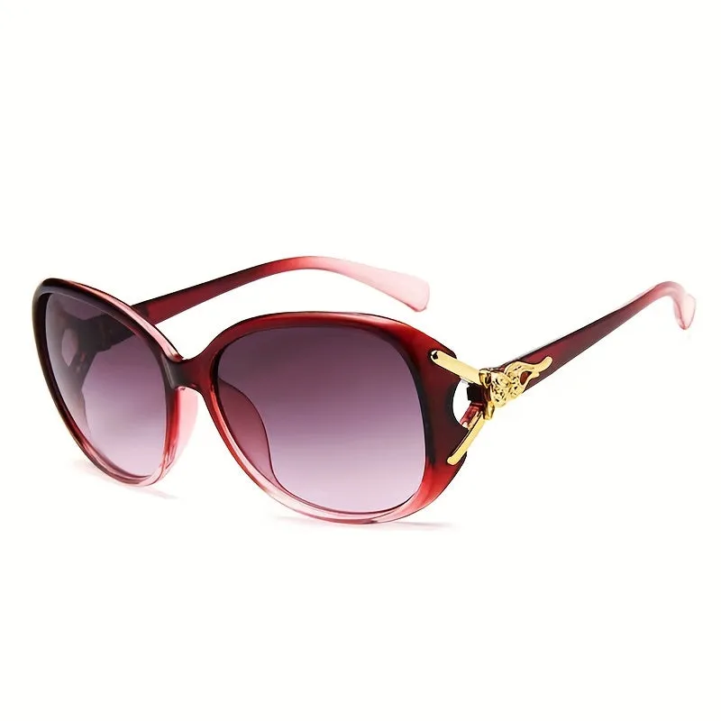 Chic Gradient Lens Round Sunglasses Womens Stylish Outdoor Eyewear