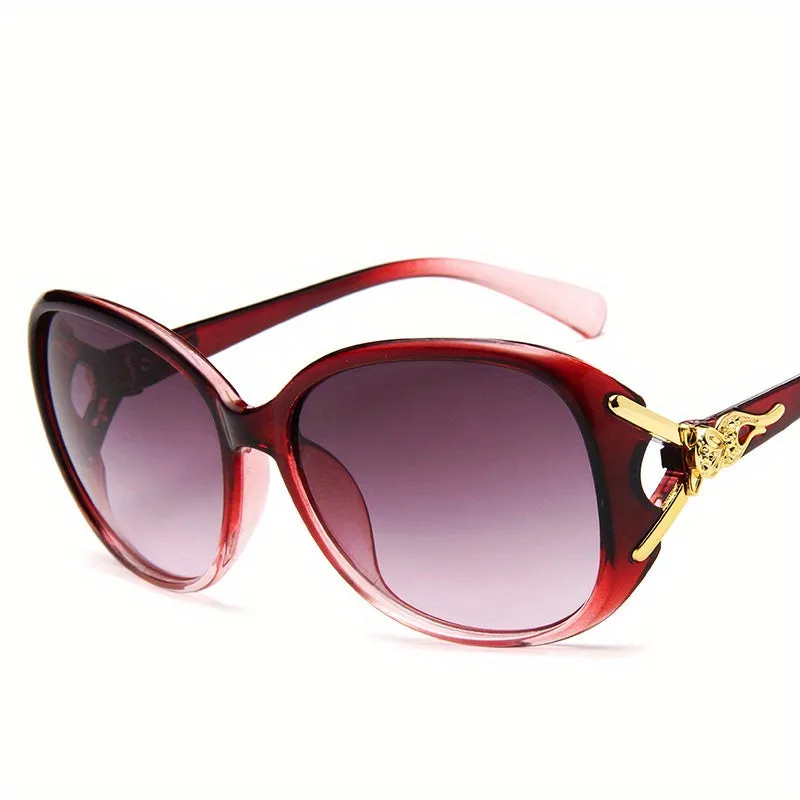 Chic Gradient Lens Round Sunglasses Womens Stylish Outdoor Eyewear