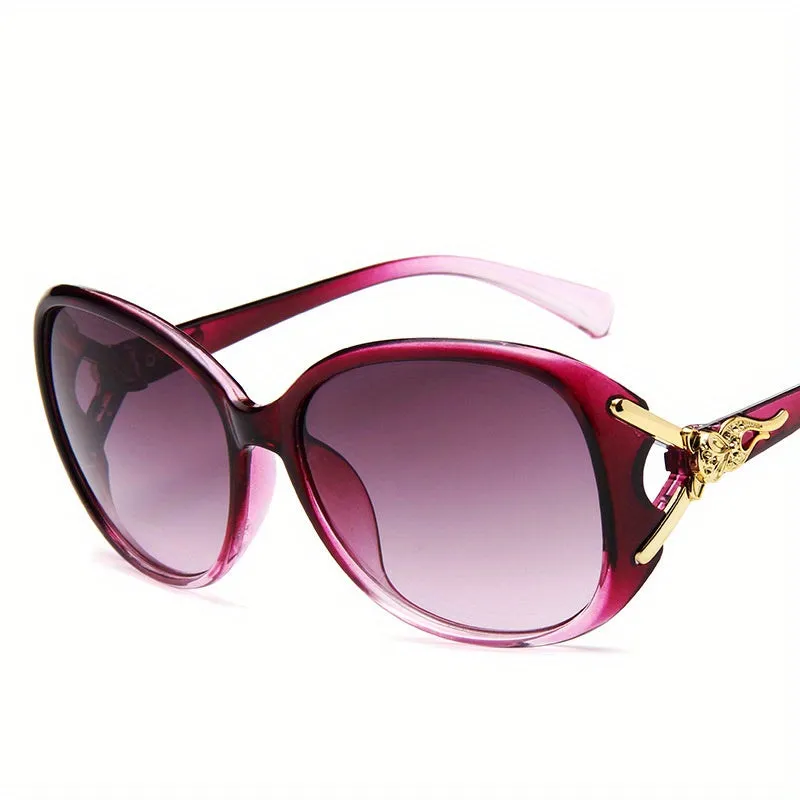 Chic Gradient Lens Round Sunglasses Womens Stylish Outdoor Eyewear