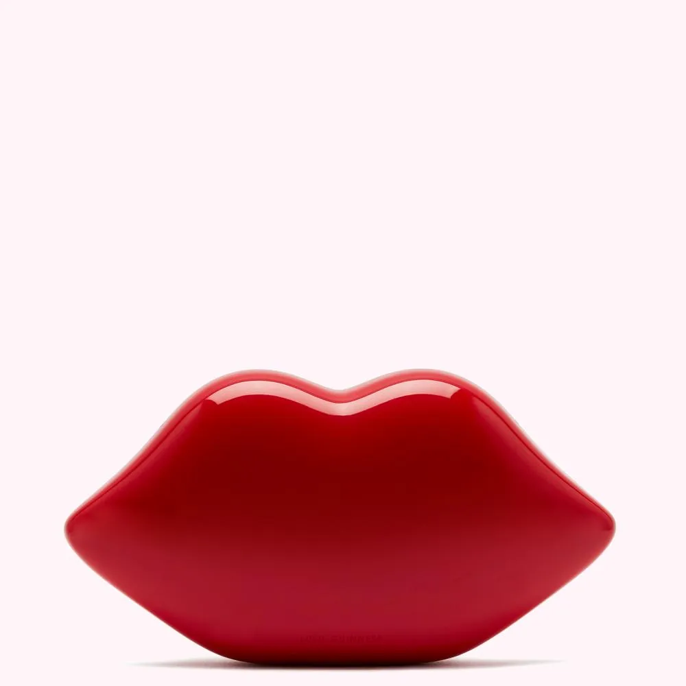 CLASSIC RED MEDIUM LIPS CLUTCH BAG