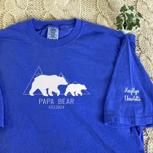 Custom Comfort Color® Embroidered Papa Bear Shirt