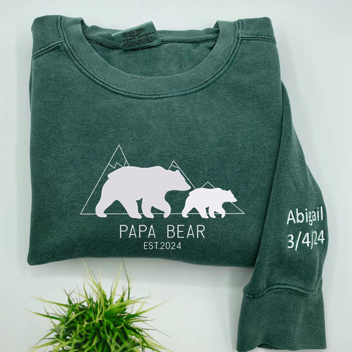 Custom Comfort Color® Embroidered Papa Bear Shirt
