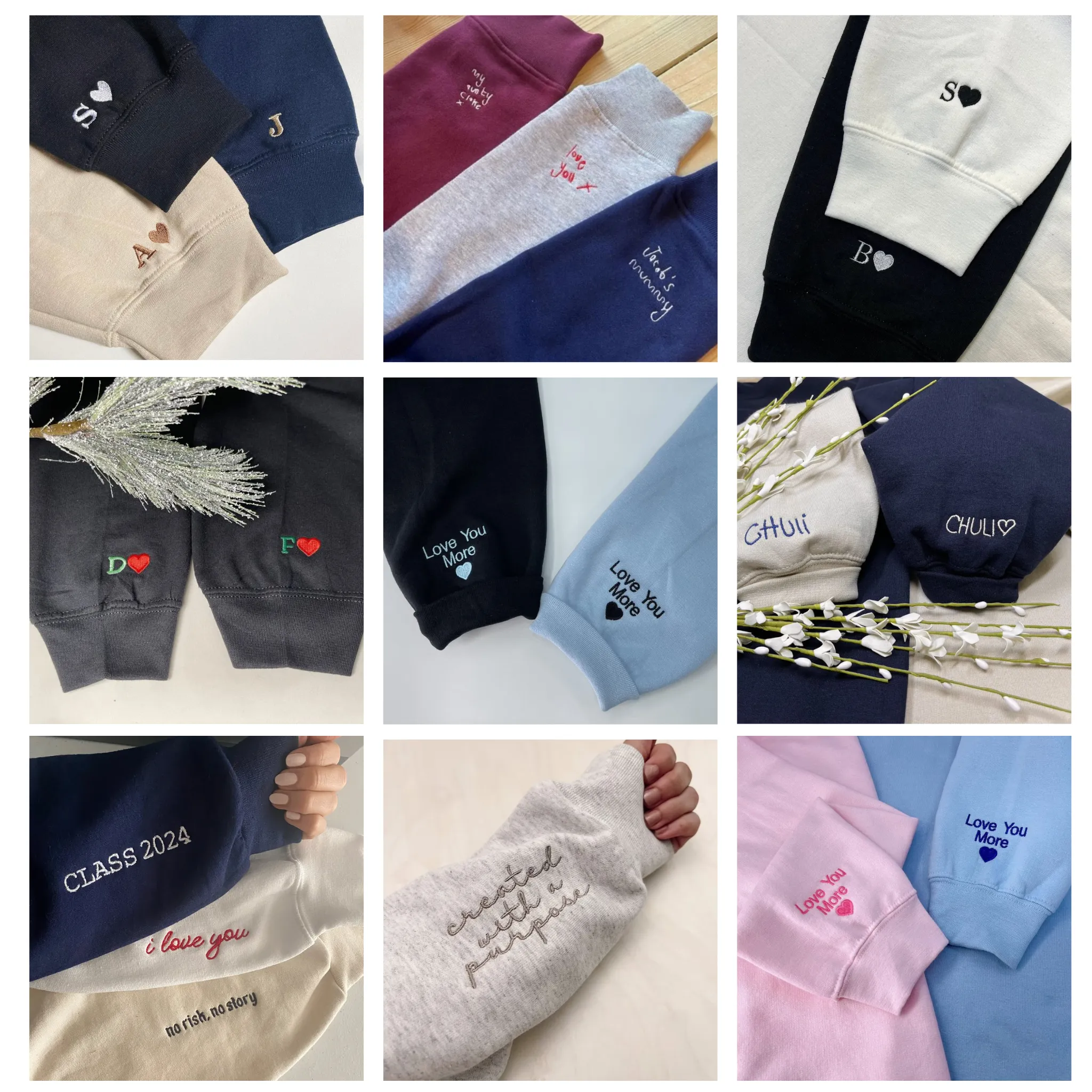 Custom Embroidered Pet Paw Sweatshirt, Floral Embroidered Letters Crewneck, Best Gift For Pet Owner