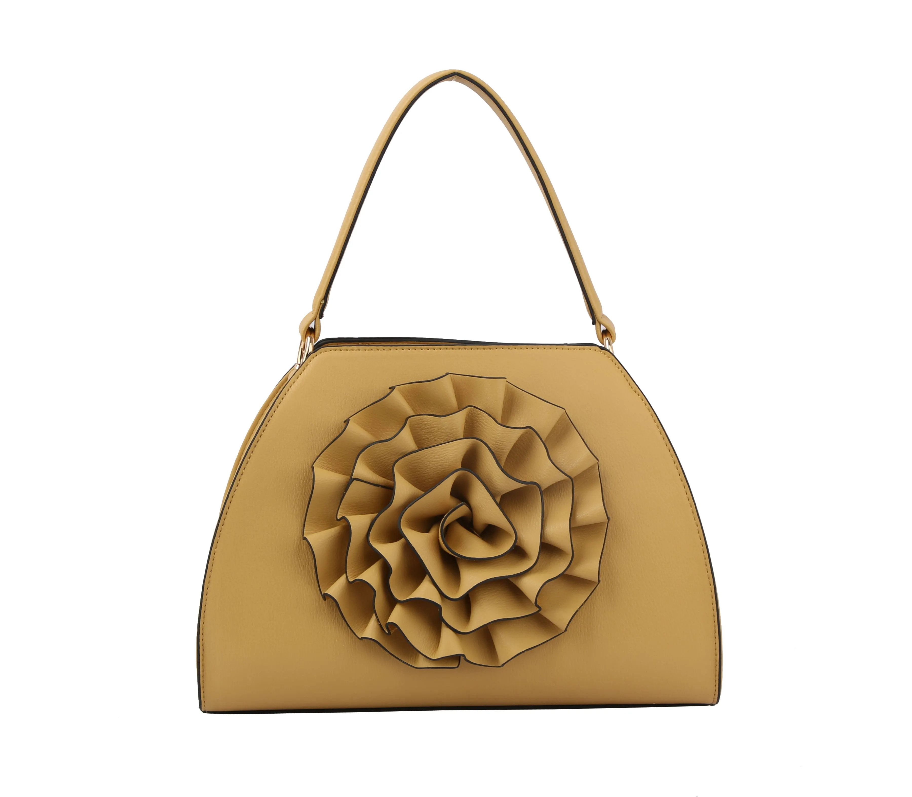 D-0690W Fashion Flower Shape Tote Handbag with Matching Wallet
