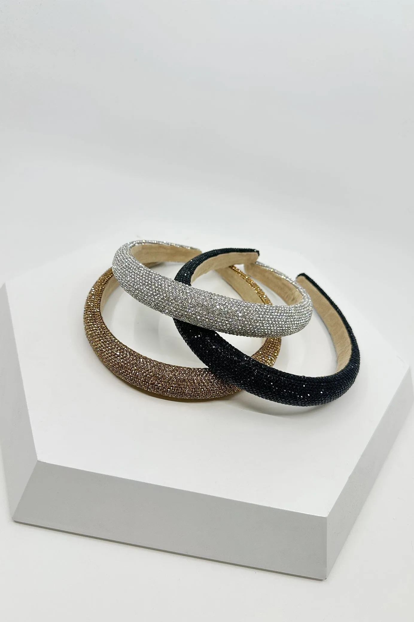 Delilah Diamante Headband Black