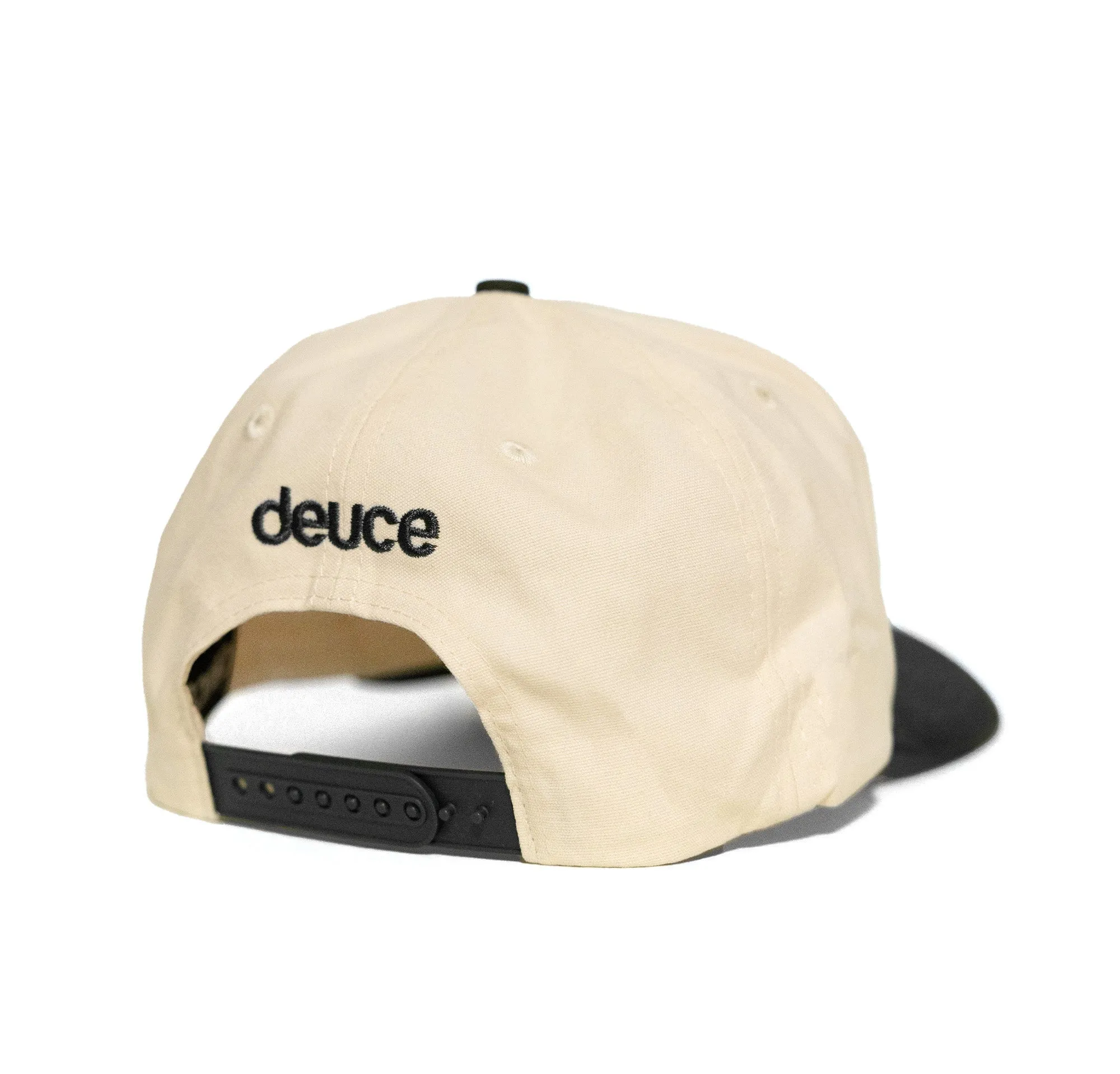 Deuce Peace Snapback Hat  | Off White/Black