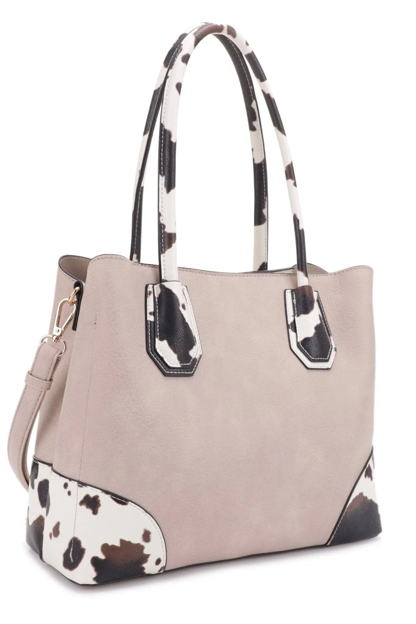 DJ1526C Rebecca Animal Trim Top Handle Handbag