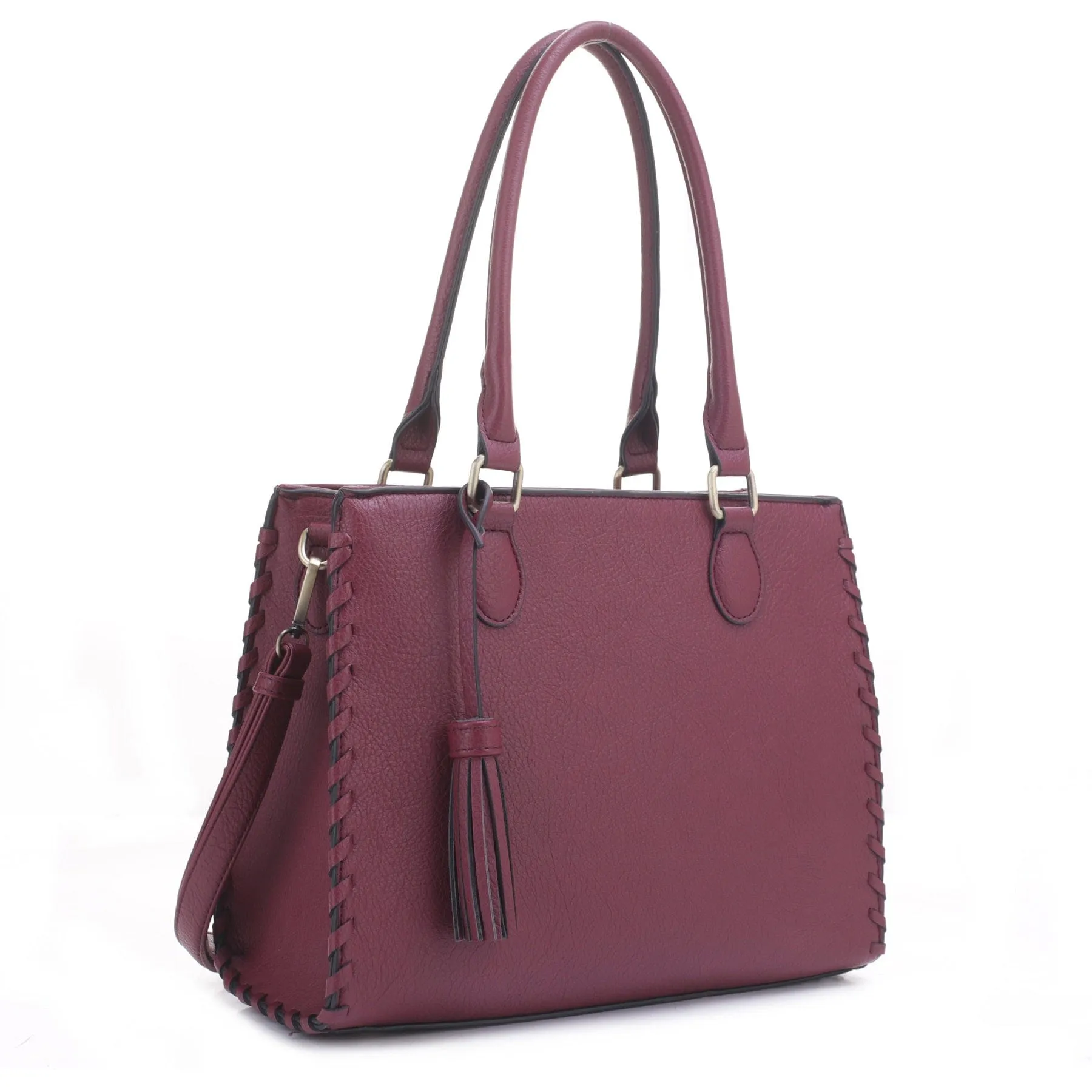 DJ60077CC Concealed Carry Whip Stitch Satchel