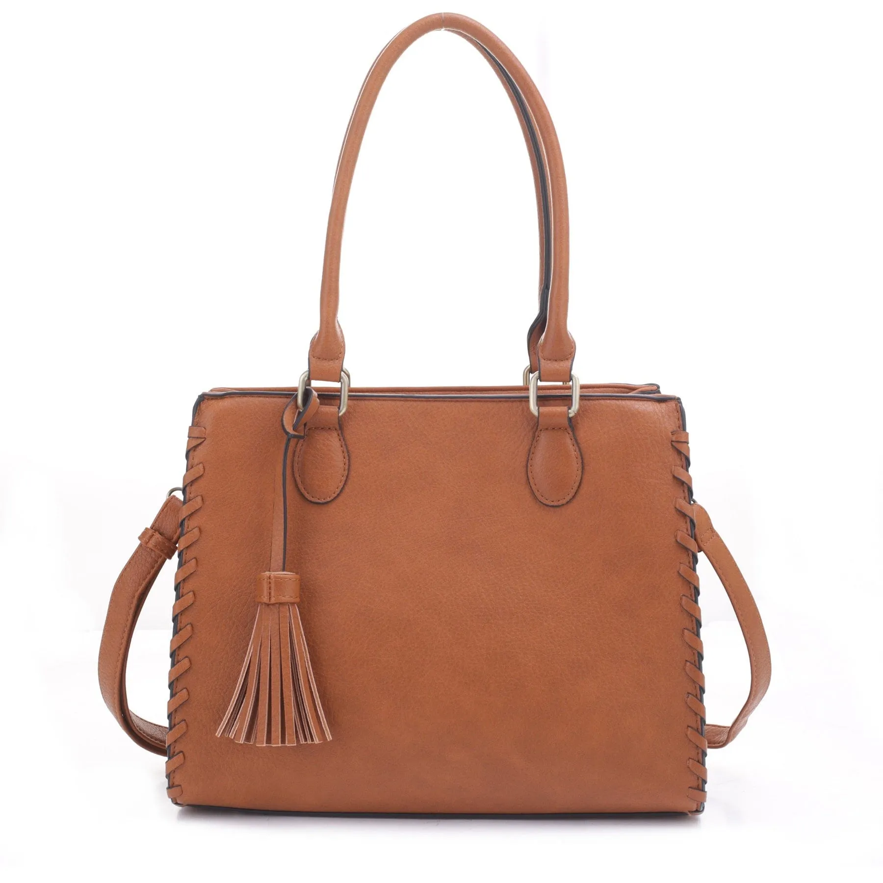 DJ60077CC Concealed Carry Whip Stitch Satchel
