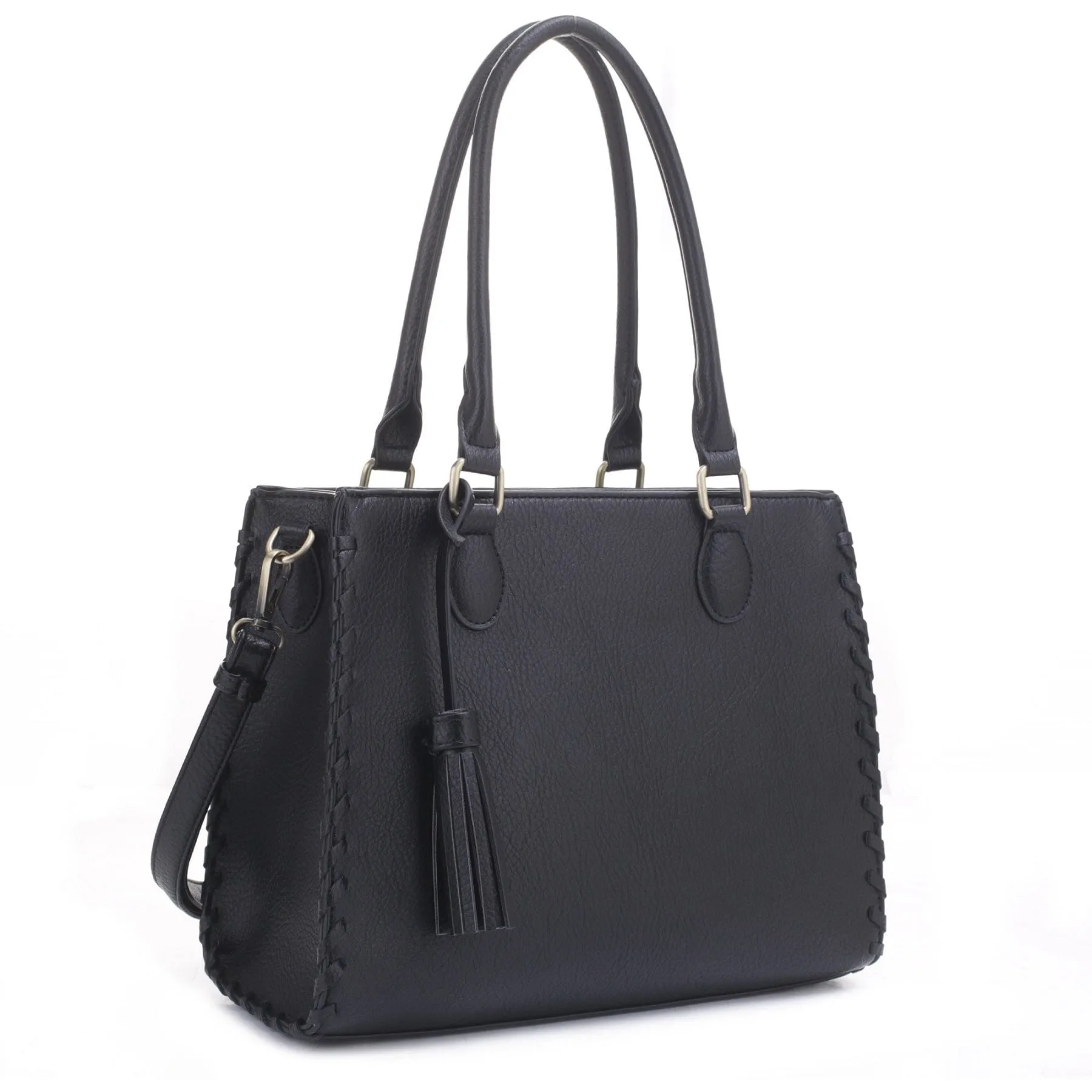 DJ60077CC Concealed Carry Whip Stitch Satchel