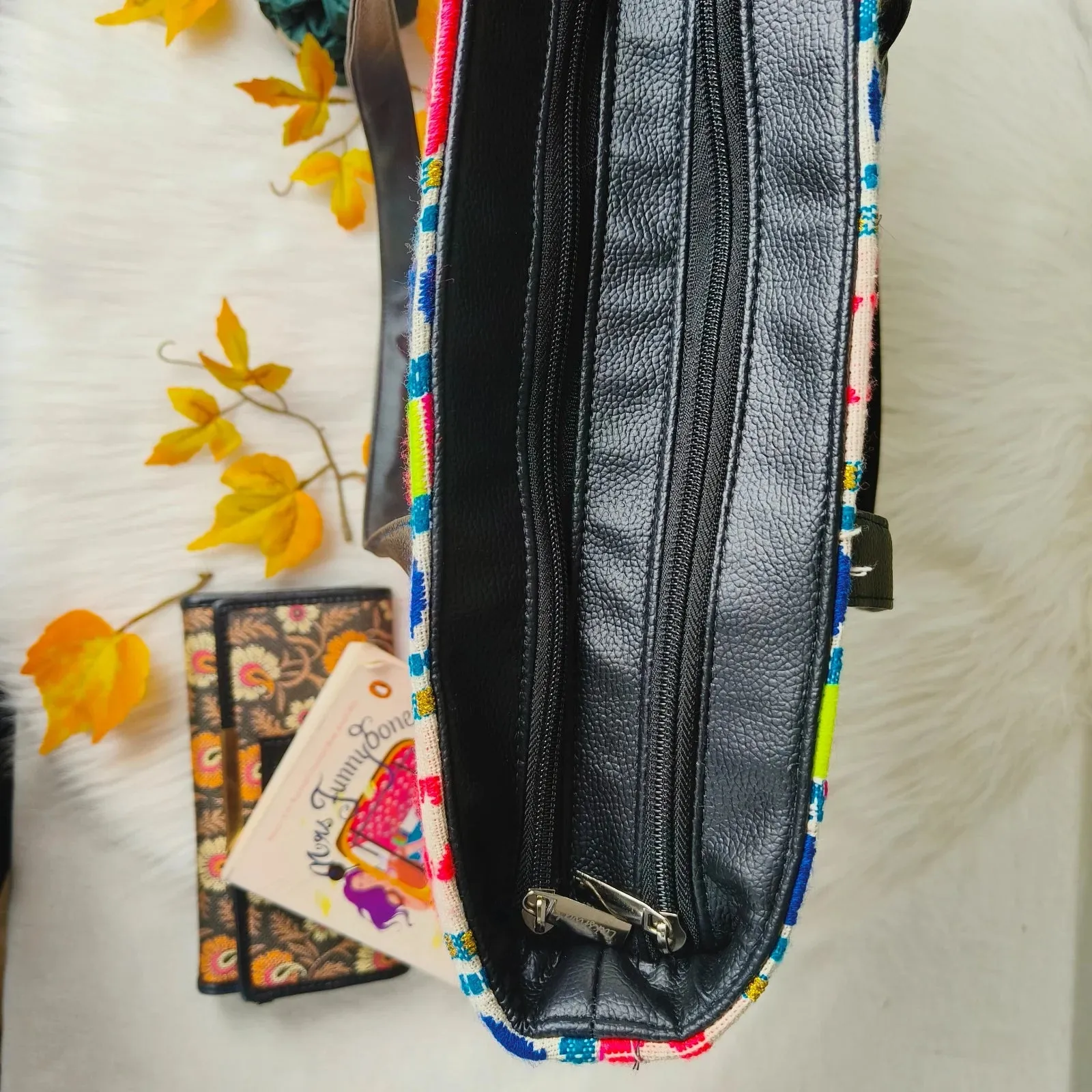 Dual Zip Fusion Tote Multicolor Coral Prints