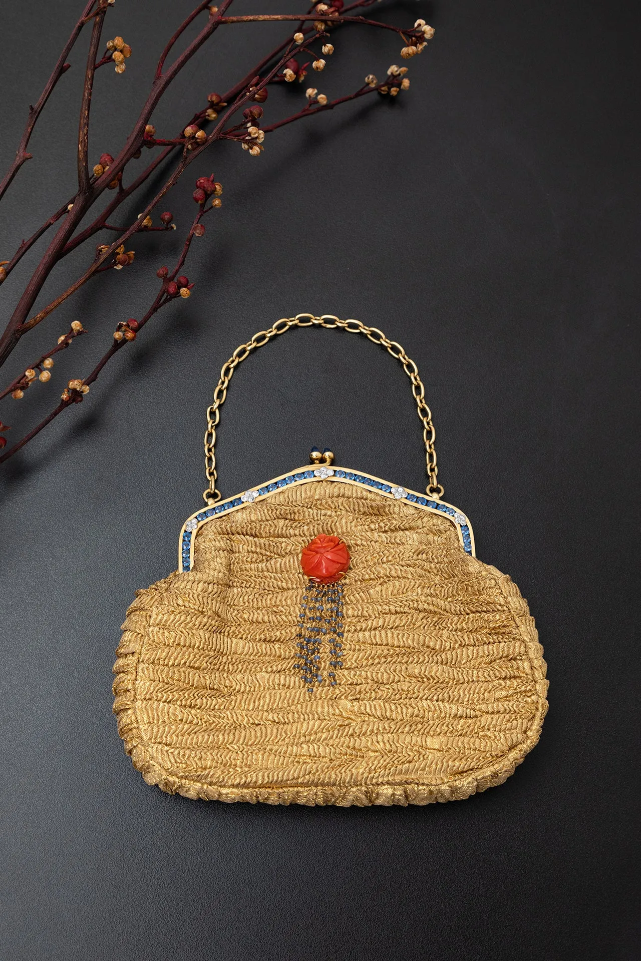 Evening handbag with Sapphire and Diamond