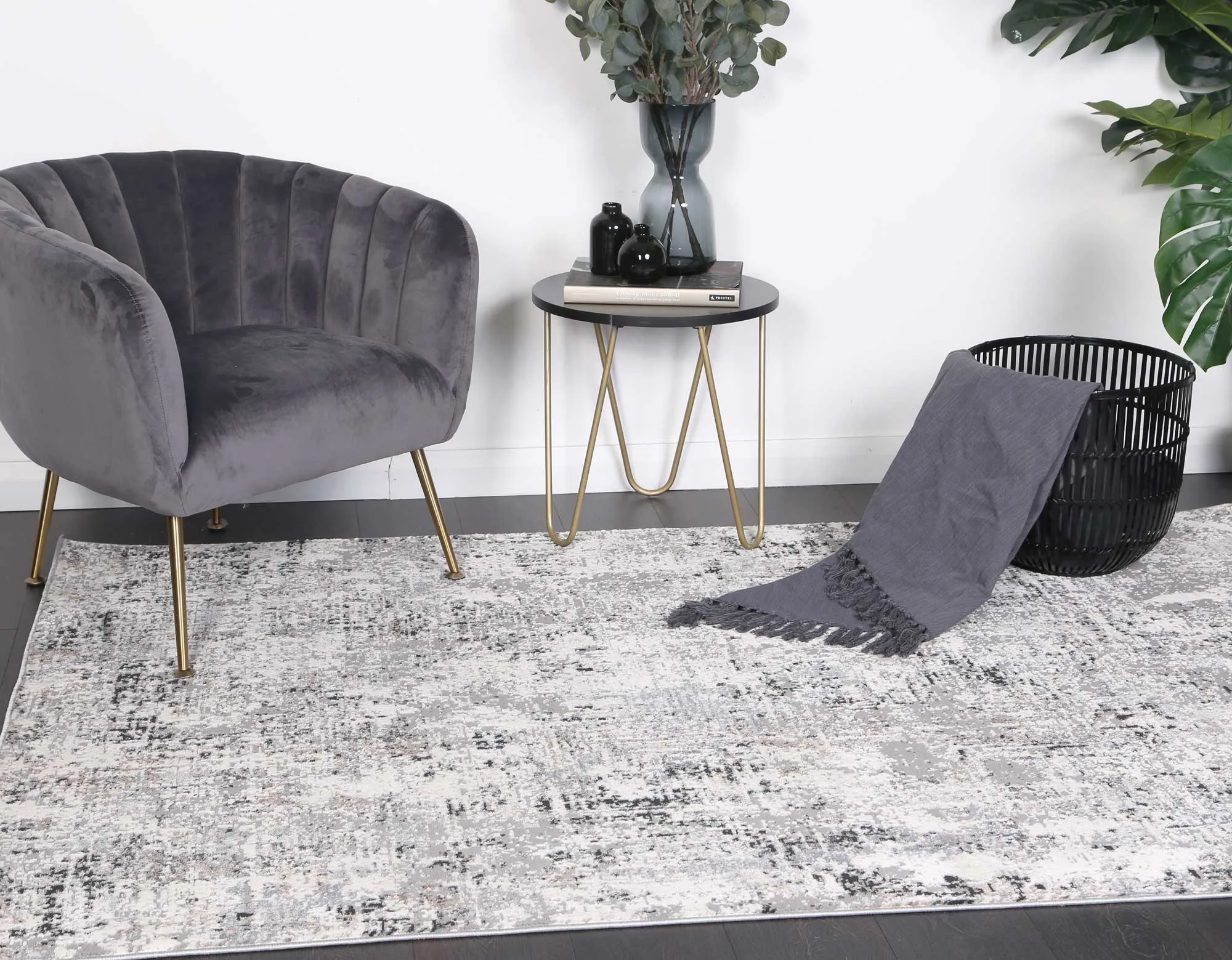 Expressions Grey Modern Rug