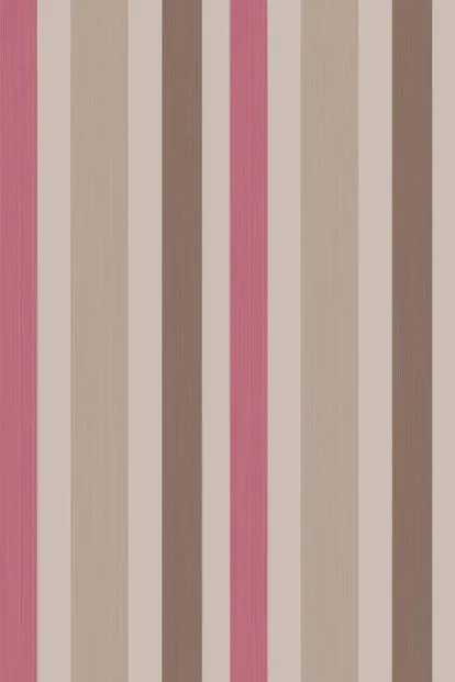 Farrow & Ball Wallpaper Chromatic Stripe BP4204 Cream/ Pink/ Taupe/ Brown
