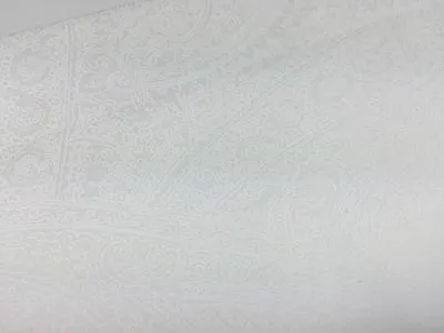 Floral Paisley Pastel white lacquer Print Fabric 100% Cotton 44" Wide  M527 Mtex